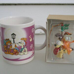 Garfield Mug with Christmas Ornament NIB LOT 1
